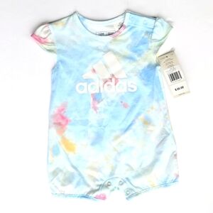 Adidas Infant Tie-Dye One Piece - Blue and Pink